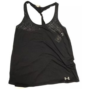 Under Armour Heat Gear Knot Tank Top Burnout Black